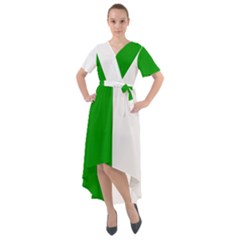 Fermanagh Flag Front Wrap High Low Dress by tony4urban