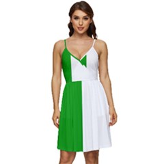 Fermanagh Flag V-neck Pocket Summer Dress  by tony4urban