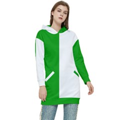 Fermanagh Flag Women s Long Oversized Pullover Hoodie