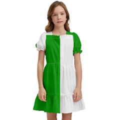 Fermanagh Flag Kids  Puff Sleeved Dress by tony4urban