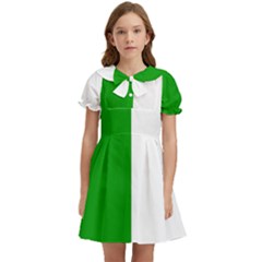 Fermanagh Flag Kids  Bow Tie Puff Sleeve Dress by tony4urban