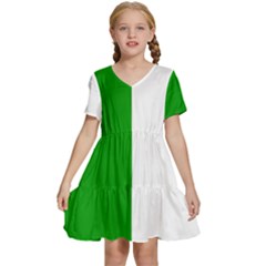 Fermanagh Flag Kids  Short Sleeve Tiered Mini Dress by tony4urban