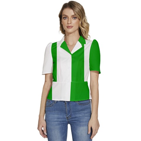 Fermanagh Flag Puffed Short Sleeve Button Up Jacket by tony4urban