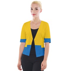 Opolskie Flag Cropped Button Cardigan by tony4urban