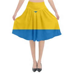 Opolskie Flag Flared Midi Skirt by tony4urban