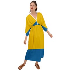 Opolskie Flag Grecian Style  Maxi Dress by tony4urban