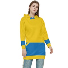 Opolskie Flag Women s Long Oversized Pullover Hoodie