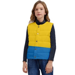 Opolskie Flag Kid s Short Button Up Puffer Vest	