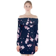 Usa  Women,s Dress Long Sleeve Off Shoulder Dress by insafestore