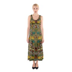 Fishes Admires All Freedom In The World And Feelings Of Security Sleeveless Maxi Dress by pepitasart