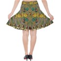 Fishes Admires All Freedom In The World And Feelings Of Security Velvet High Waist Skirt View2