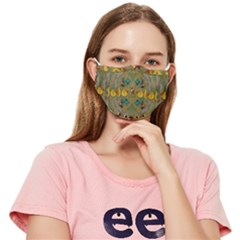 Fishes Admires All Freedom In The World And Feelings Of Security Fitted Cloth Face Mask (adult) by pepitasart