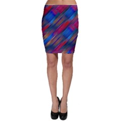 Striped Colorful Abstract Pattern Bodycon Skirt