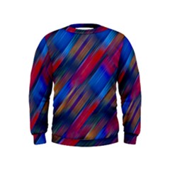 Striped Colorful Abstract Pattern Kids  Sweatshirt