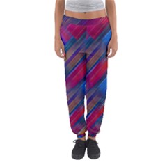 Striped Colorful Abstract Pattern Women s Jogger Sweatpants by dflcprintsclothing