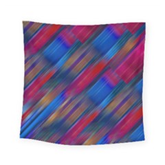 Striped Colorful Abstract Pattern Square Tapestry (small)