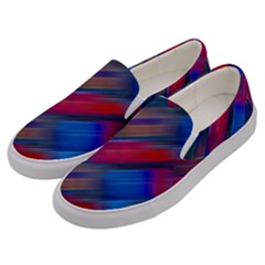 Striped Colorful Abstract Pattern Men s Canvas Slip Ons by dflcprintsclothing