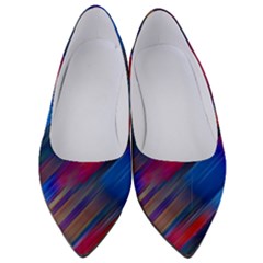 Striped Colorful Abstract Pattern Women s Low Heels by dflcprintsclothing