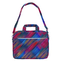 Striped Colorful Abstract Pattern Macbook Pro 16  Shoulder Laptop Bag by dflcprintsclothing