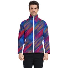 Striped Colorful Abstract Pattern Men s Bomber Jacket