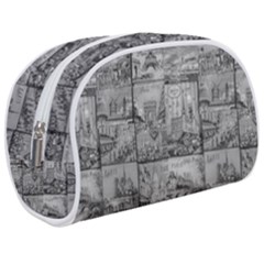 Paris Souvenirs Black And White Pattern Make Up Case (medium)