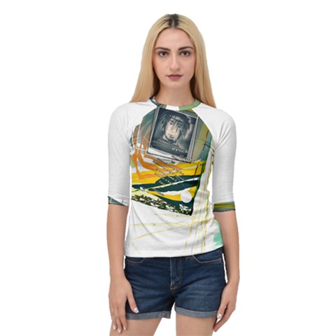 01a Meditate Female Ericksays Quarter Sleeve Raglan Tee by tratney