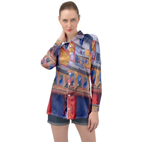 Coney1 Long Sleeve Satin Shirt by StarvingArtisan