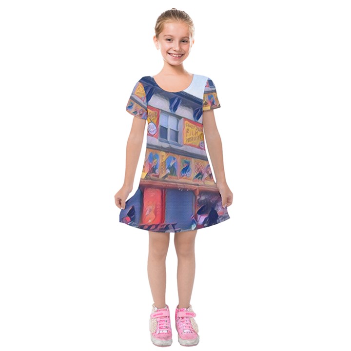 Coney1 Kids  Short Sleeve Velvet Dress