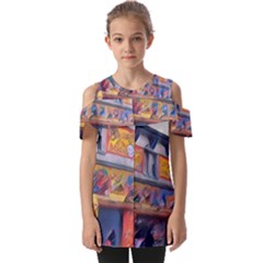 Coney1 Fold Over Open Sleeve Top