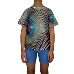 Peacock Kids  Short Sleeve Swimwear