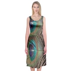 Peacock Midi Sleeveless Dress