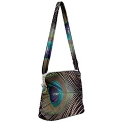 Peacock Zipper Messenger Bag by StarvingArtisan