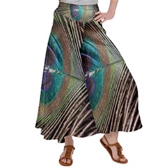 Peacock Satin Palazzo Pants by StarvingArtisan