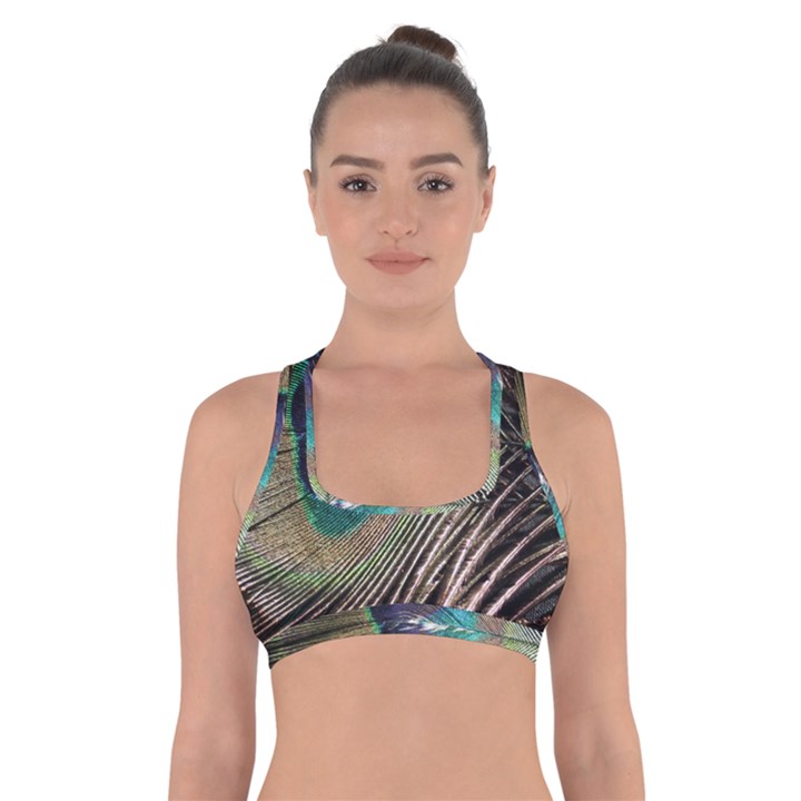 Peacock Cross Back Sports Bra