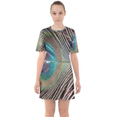 Peacock Sixties Short Sleeve Mini Dress by StarvingArtisan