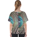 Peacock V-Neck Dolman Drape Top View2