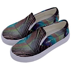 Peacock Kids  Canvas Slip Ons by StarvingArtisan