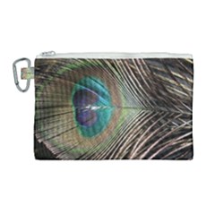 Peacock Canvas Cosmetic Bag (large) by StarvingArtisan