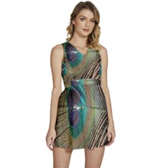 Peacock Sleeveless High Waist Mini Dress by StarvingArtisan