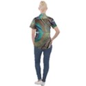 Peacock Women s Short Sleeve Pocket Shirt View2