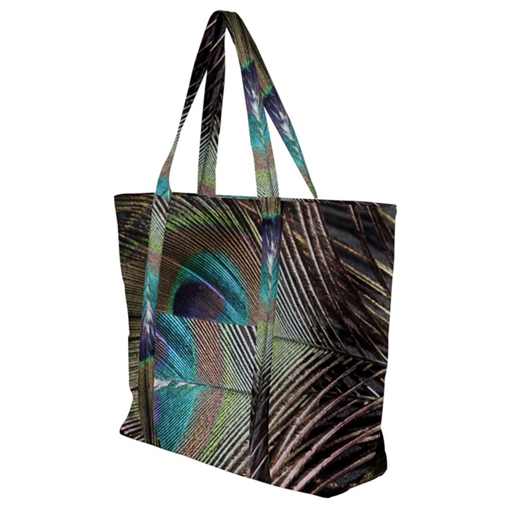 Peacock Zip Up Canvas Bag