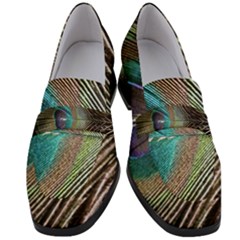 Peacock Women s Chunky Heel Loafers by StarvingArtisan