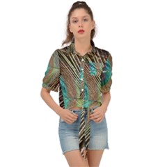 Peacock Tie Front Shirt  by StarvingArtisan