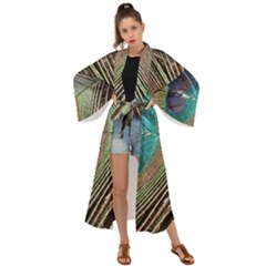 Peacock Maxi Kimono by StarvingArtisan