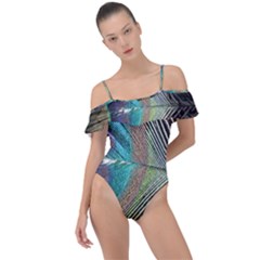 Peacock Frill Detail One Piece Swimsuit by StarvingArtisan