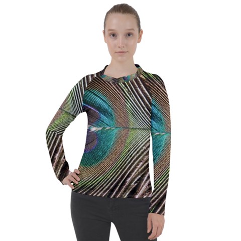 Peacock Women s Pique Long Sleeve Tee by StarvingArtisan