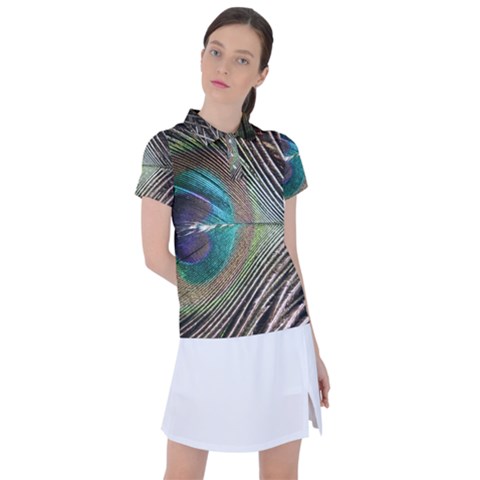 Peacock Women s Polo Tee by StarvingArtisan