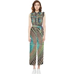 Peacock Women s Frill Top Chiffon Jumpsuit by StarvingArtisan