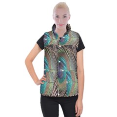 Peacock Women s Button Up Vest by StarvingArtisan