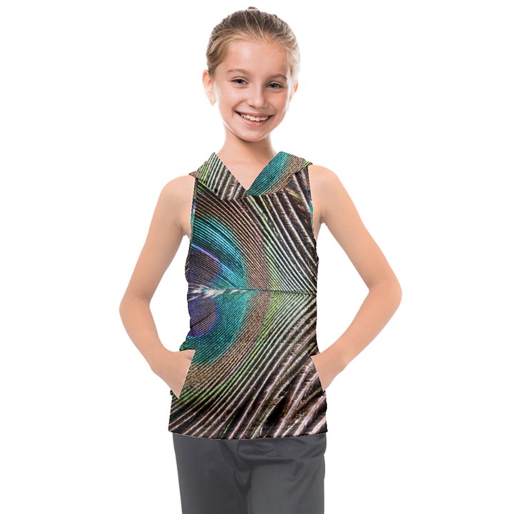 Peacock Kids  Sleeveless Hoodie